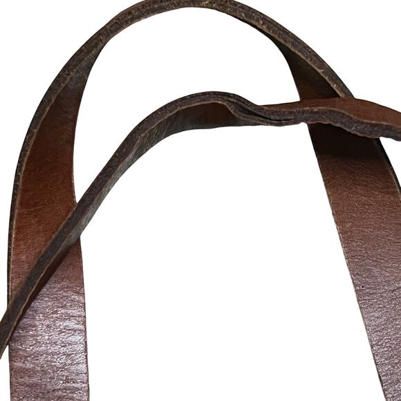 Lucky Brand Tote Bag Blue Canvas Crossbody Logo Leather Top Handles - Picture 5 of 11